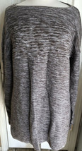 Ellen Tracy Brown &amp; White Marled Long Sleeve Sweater Women’s Size XXL - $11.87