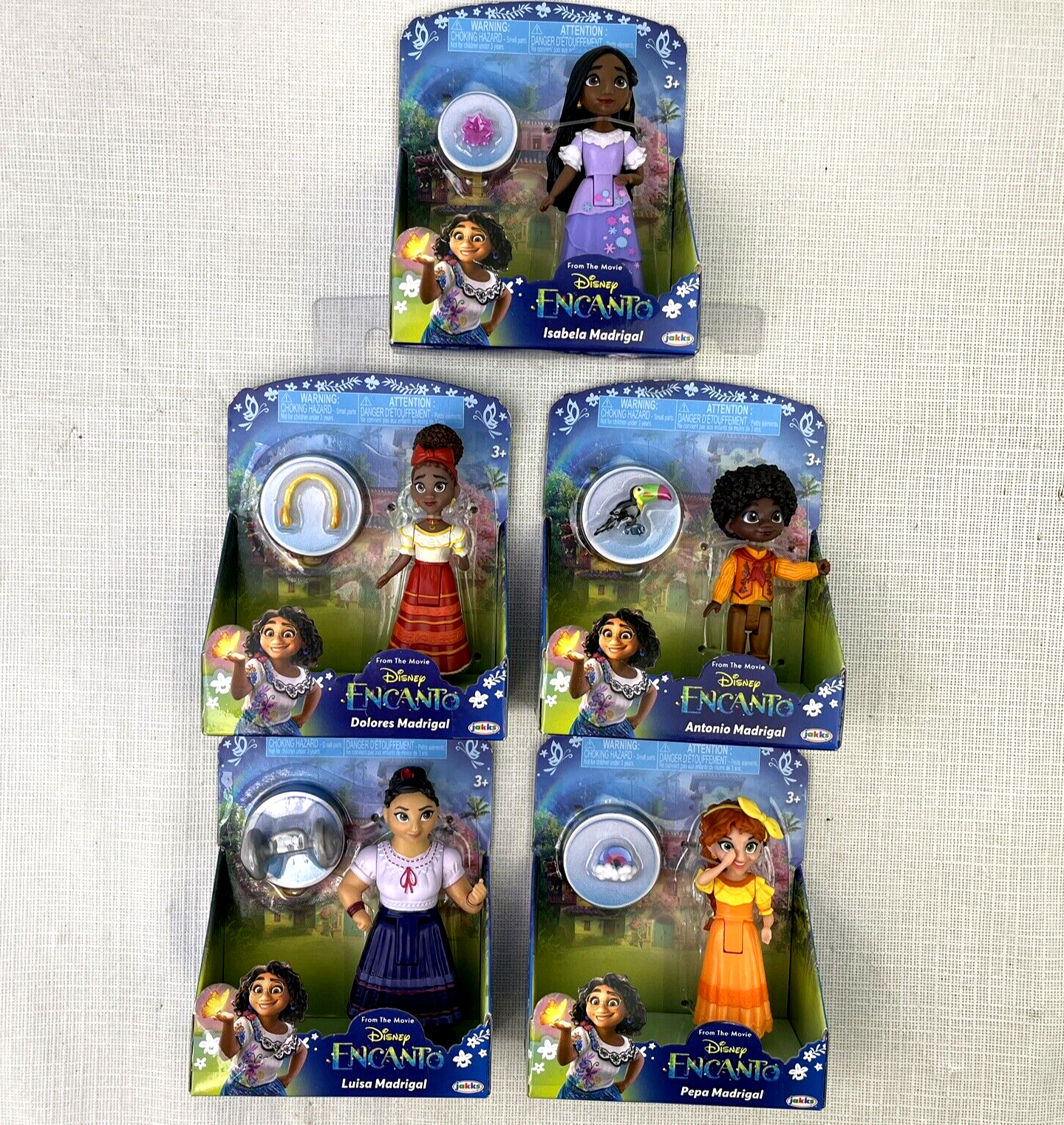 Disney ENCANTO 3" Toy Figures Set of 5 Isabela Dolores Pepa Antonio Luisa JAKKS - £13.17 GBP