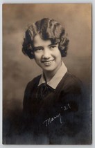 RPPC Roaring 20s Graduate &quot;Mary&quot; Lovely Young Flapper Girl Woman Postcar... - $14.95