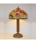 Unique Huge Tiffany Light Table Lamp &quot; Amsterdam &quot; Specimen Brass 31 1/2in - $29,336.54 MXN