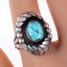 sz8.5 Vintage Native American sterling and turquoise ring - £101.76 GBP