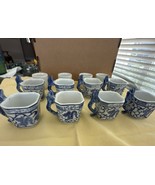Chinese Handcrafted  Blue And White Porcelain Cup With Fish handle 2&quot;x 3... - €21,19 EUR