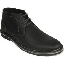 Men's Steve Madden Chuka Boot Soft Leather Lace up Harken Black image 6