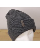 BULA Canada Unisex Adult Gray Wool Blend Ribbed Knit Beanie Hat Cap - $9.40