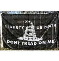 3&#39;x5&#39; Black Gadsden Culpeper American FLAG, &quot;Don&#39;t Tread on Me&quot; , &quot;Liberty or De - £3.85 GBP