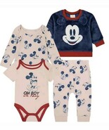 Disney Baby MICKEY MOUSE Plush Set ~ 24 Months ~ 2-Bodysuits ~ 1-Bottoms... - $49.18 CAD
