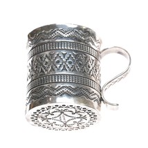 Sunshine Reeves Navajo heavily stamped sterling baby cup/small mug a - $589.05