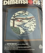 Dimensions Longstitch Embroidery Kit “Winter Brook” By Mary Smith 16”x16... - $34.12 CAD