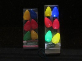 Lot of 2 New Christmas Light Up LED Xmas 6 Bulb Necklace Flashing or Steady - £7.52 GBP