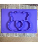 CARE BEARS ezpz Mini Mat Plate - Purple - Non-Slip / Spill Easy Clean Up... - $11.39