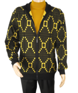 Mens SILVERSILK Fancy Thick Sweater Jacket Zipper Pockets Mock 4202 Blac... - £101.49 GBP