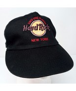 Vintage Hard Rock Cafe New York Save The Planet Black Strapback Cap Hat - $284.64 MXN
