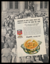 1947 Campbell&#39;s Condensed Vegetable Soup Vintage Print Ad - £11.32 GBP