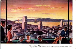 California San Francisco Top of the Mark Hotel Mark Hopkins Vintage Postcard - £5.96 GBP