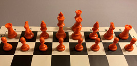 Basic Club 17 Piece Half Chess Set Orange 2 Queens - £12.42 GBP