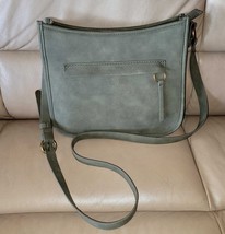 Faux Suede Universal Thread Messenger Handbag Crossbody Purse Olive Green Brown - £17.37 GBP