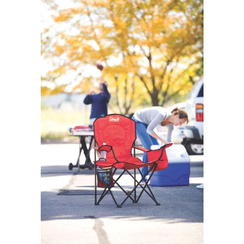 Coleman Cooler Quad Chair - Red  camping chairs folding chair outdoor chair  - £48.31 GBP