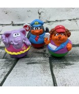 Playskool Weebles Lot Crossing Guard Mail Lady Elephant In Tutu - $9.89