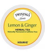 TWININGS LEMON AND GINGER HERBAL TEA KCUPS 24CT - $473.68 MXN