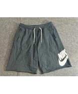 NIKE Men&#39;s Alumni Shorts French Terry Basketball Black White Size L Big ... - $24.69