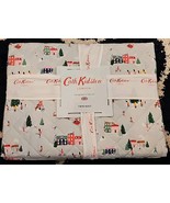 Cath Kidston London Christmas Snow Day Duck Egg Twin Quilt Cotton New Trees - $1,883.95 MXN