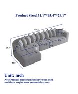 Modern Cloud Chenille L-Shaped Sectional Sofa for Living Rooms - $13,393.96 MXN