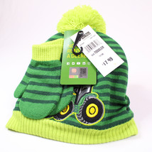 NEW JD Toddler Stocking Cap And Matching Mittens Green w/Tractor  Tractor Supply - £10.28 GBP