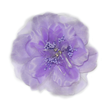 Royal Purple Handcrafted Collar Flower accented with Beads and Rhinestones - $33.95