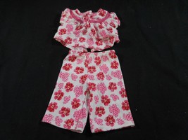 American Girl Doll Nanea Tropical Pajamas Floral PJs Top Bottom Retired - £28.72 GBP