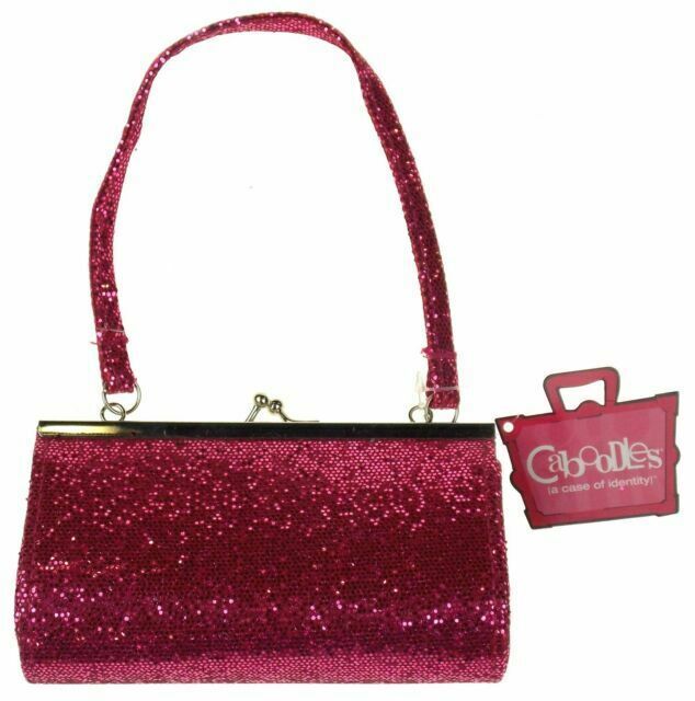 Caboodles Glitter Pink Bitsy Bag Vanity Valet Cosmetic Case - $10.39