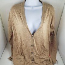 NWOT! Womens Gap Beige Peach Cardigan Button Front Sweater Small Cotton Blend - £11.28 GBP