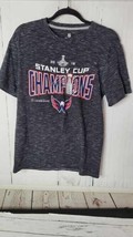 Fanatics Mens large NHL Washington capitals Stanley Cup 2018 gray short sleeve - £10.30 GBP