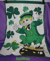 Leprechaun Clover Gold St. Patrick&#39;s Day Irish Holiday Flag Decoration 28 x 42&quot;  - £13.99 GBP