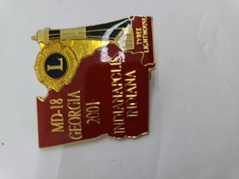 Lions Club Pin MD-18 Georgia 2001 Indianapolis Indiana TY EE Lighthouse - £2.32 GBP