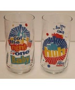 2 Diet Pepsi Cola Glasses You Got The Right One Baby Uh Huh Ray Charles ... - $16.80