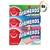 6x Packs Airheads Variety Flavor Gum | 14 Sticks Per Pack | Mix &amp; Match Flavors! - £13.17 GBP