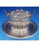 Italian Sterling Silver Fruit Bowl with underplate Barrel of Grapes  (#8... - $1,039.50