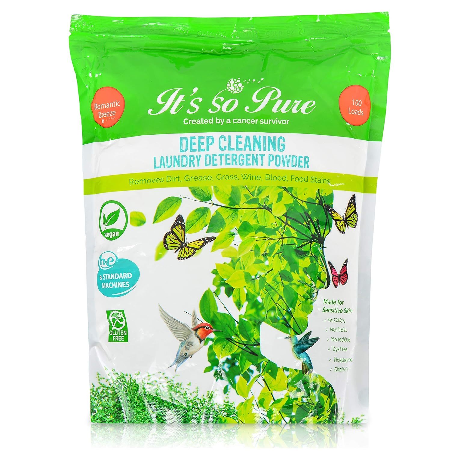 ItS So Pure All Natural Laundry Detergent Powder  Deep Cleaning, Removes Dirt, G