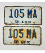 1969 Ohio License Plates Matching Set 105 MA - $36.63