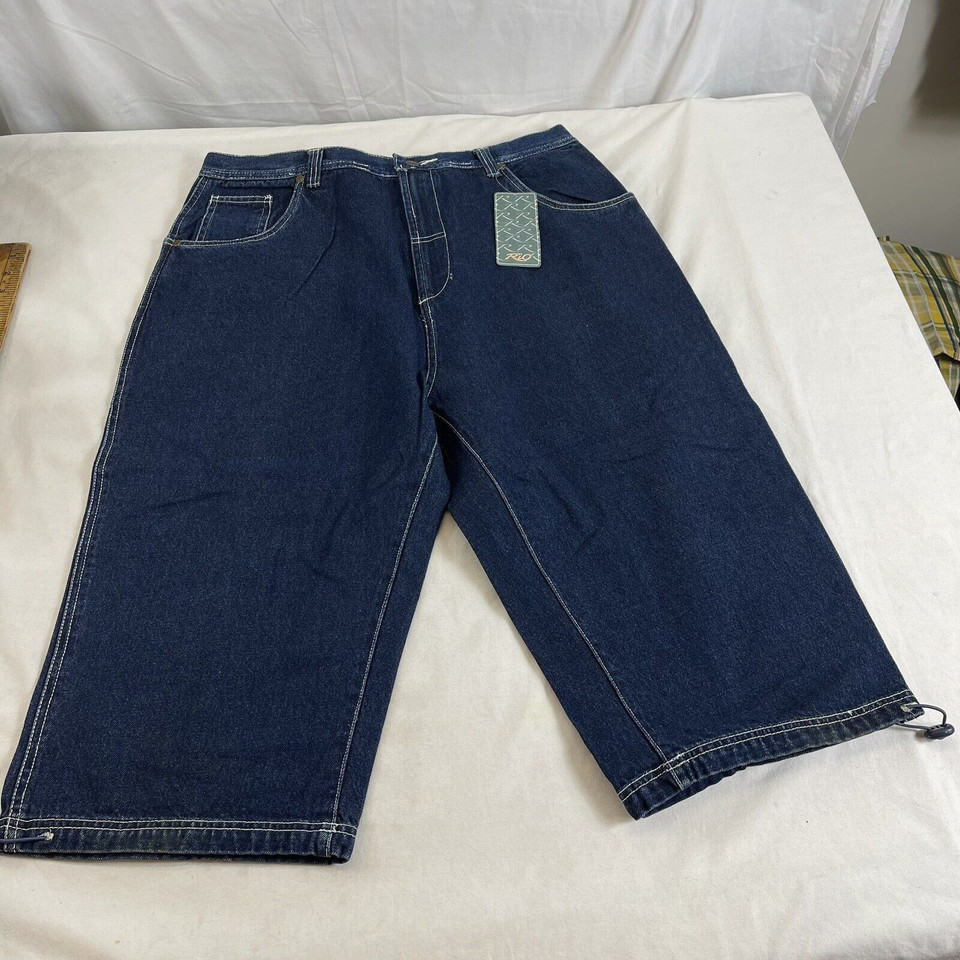 NWT Men&#39;s Rio Jeans Shorts 38 (Calypso Fit) Blue Dark Wash - $36.00