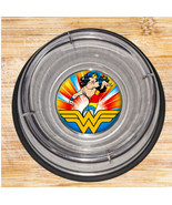 Wonder Woman Pet Bowl Dog Cat Food Drink Clear holds 14oz. - £11.26 GBP