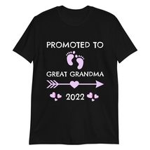 Promoted to Great Grandma T-Shirt Black - £15.62 GBP+