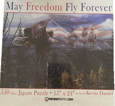 New Sealed May Freedom Fly Forever Puzzle By Kevin Daniel, 550 Piece 15"x24" Nib - $14.85