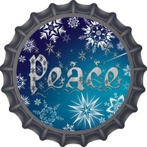 Peace Novelty Metal Bottle Cap 12 Inch Sign - £21.54 GBP