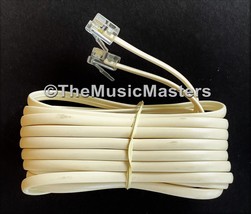 IVORY 50&#39; ft Telephone Modular Line Cord Phone Cable Extension Wire RJ11... - $9.78