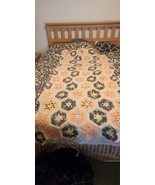 Vintage Crochet Afghan Blanket Throw Handmade  - $19.23 CAD