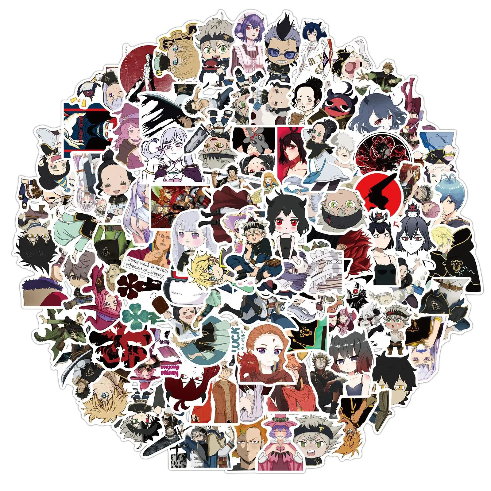 Play 10/50Pcs Japan Black Clover Anime Cartoon Stickers Suitcase Laptop Skateboa - £23.17 GBP