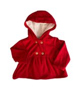 Carter&#39;s Hoodie Fleece Red Peplum Jacket Size 9 Months - £11.67 GBP