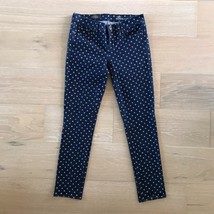 J. Crew Toothpick Navy Denim Polka Dot AnkleSkinny Jeans sz 26 EUC - $29.99