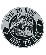 Live to Ride Ride to Live Rocker Back Patch Logo Ace Spades Skull Biker ... - $40.75